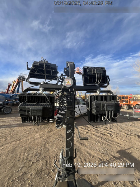 2022 Allmand NLV3GR (4) LED Light Fixture 350W, 23' Vertical Mast, 3kW Prime, Towable, ES Decals, T3
