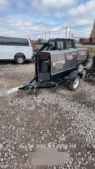 2019 Lincoln Electric Vantage 322 Welder Ready-Pak 3, Two wheel trailer, Fender and Light kit, Cable Rack
