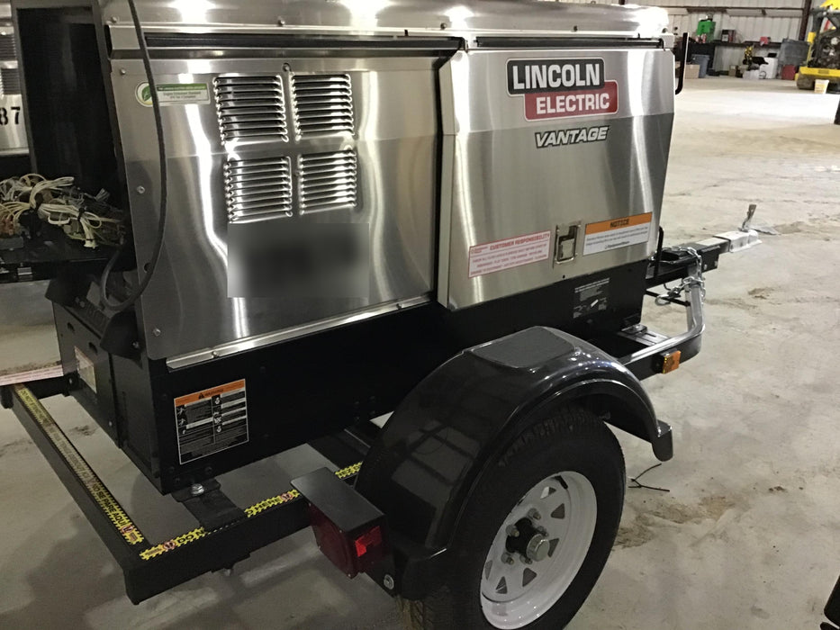 2019 Lincoln Electric Vantage 322 Lincoln Vantage 322 Welder w/Trailer, Light Kit, Cable Rack