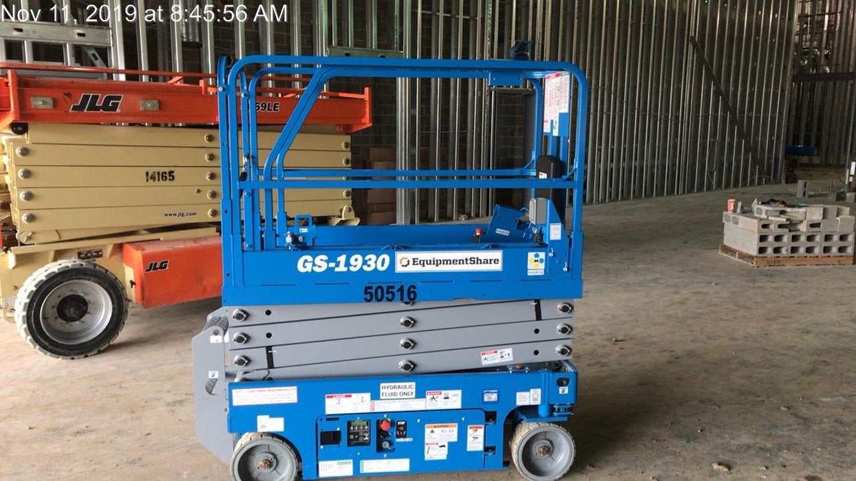 2019 Genie GS-1930 Fixed Rails with Chain Entry