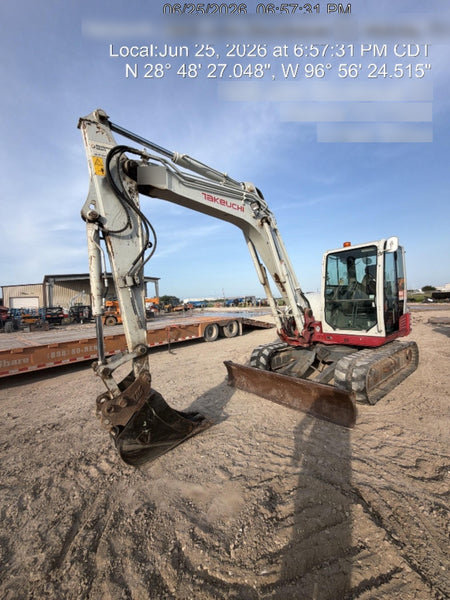 2019 Takeuchi TB290 Cab/Heat/AC w/Rubber Tracks, Auxiliary Hydraulics, Dozer Blade, Manual QC, 18/24/36" Buckets, Hydraulic Thumb Installed