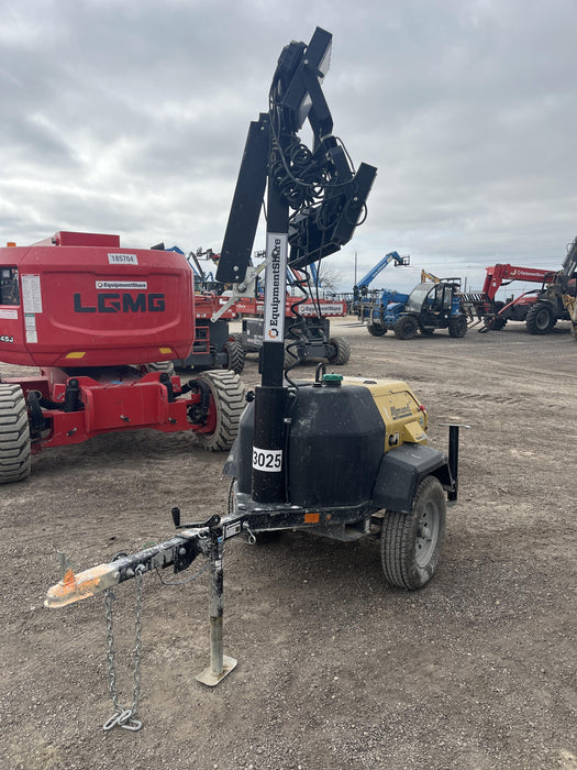 2022 Allmand NLV3GR (4) LED Light Fixture 350W, 23' Vertical Mast, 3kW Prime, Towable, ES Decals, T3