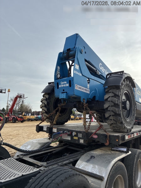 2018 Genie GTH-636 Genie GTH-636 w/Open ROPS, Solid Tires, Work Light/Beacon, 48" Carriage and Forks