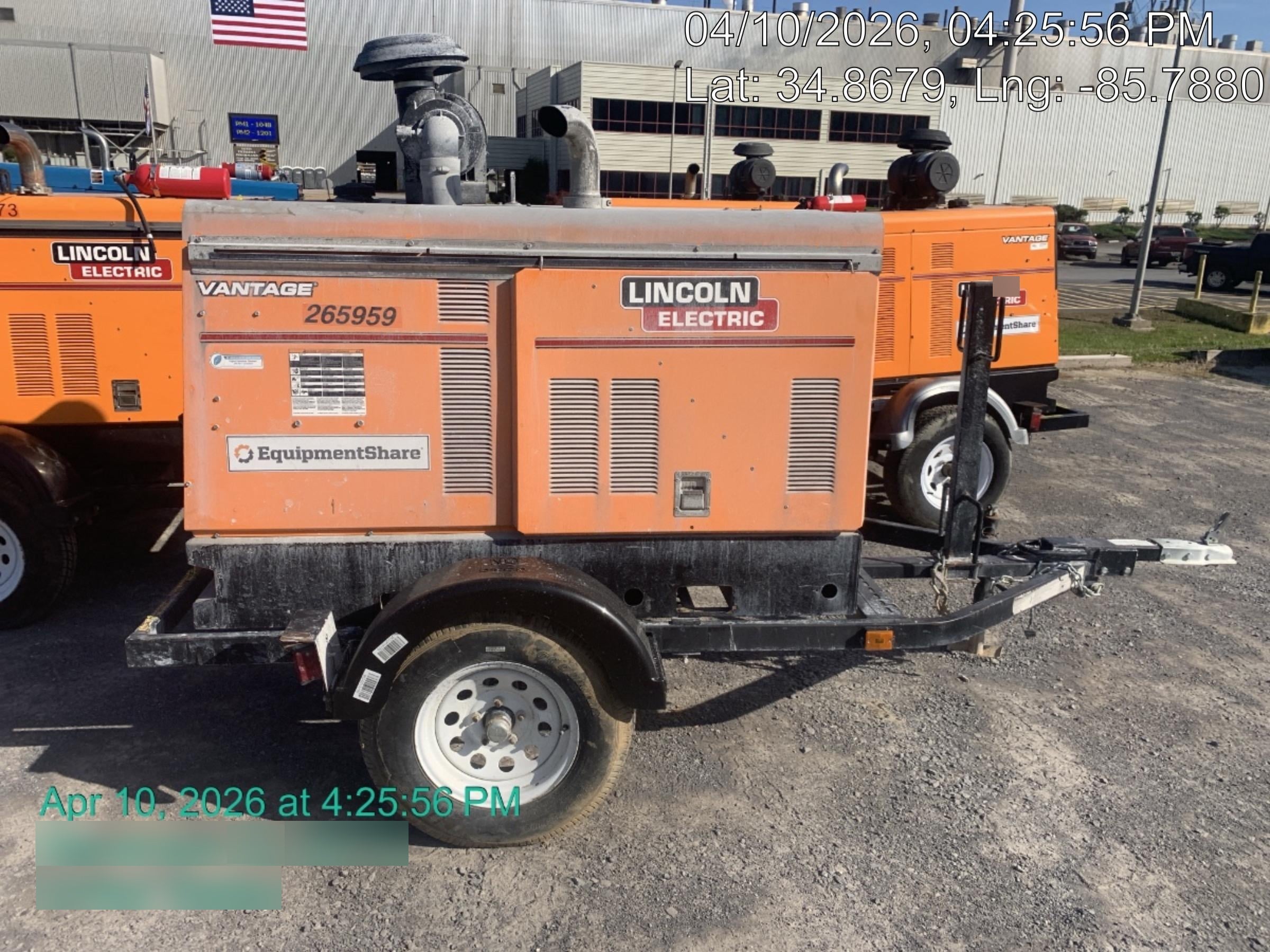 2022 Lincoln Electric Vantage 549X Crosslink Technology, Trailer Mounted, ES Decals, T3