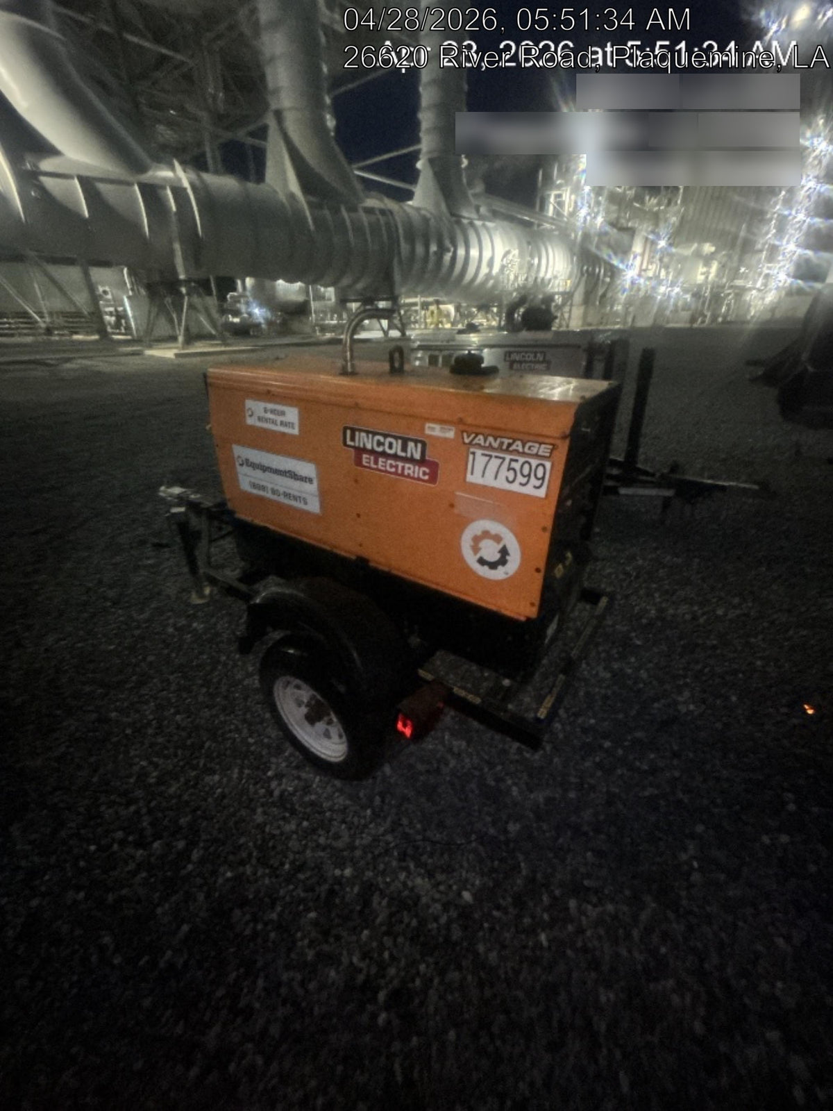 2021 Lincoln Electric Vantage 322 Vantage 322 Ready Pak 3 w/ Decals, ORANGE (includes trailer, cable rack, fender light kit) NO Telematics