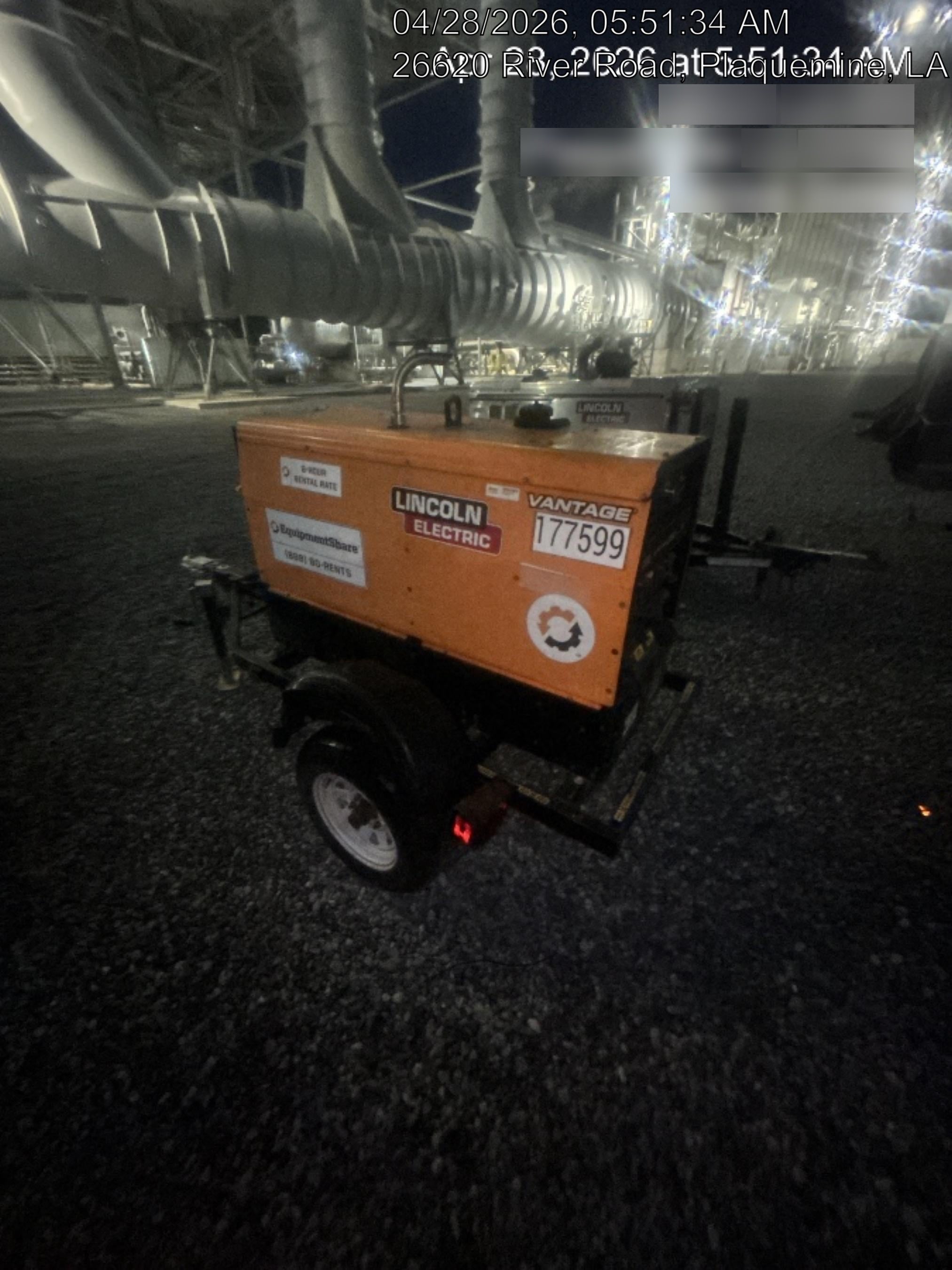2021 Lincoln Electric Vantage 322 Vantage 322 Ready Pak 3 w/ Decals, ORANGE (includes trailer, cable rack, fender light kit) NO Telematics