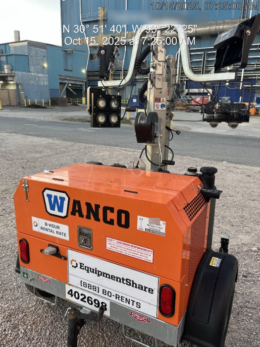 2024 Wanco WLTT-4MM4K Diesel, Deep Sea Controller, Shore Power Plug, Auto Start, (4) 350W LED Floodlights, 4kW Generator, 60 Gal Fuel Tank, 2" Ball, T3