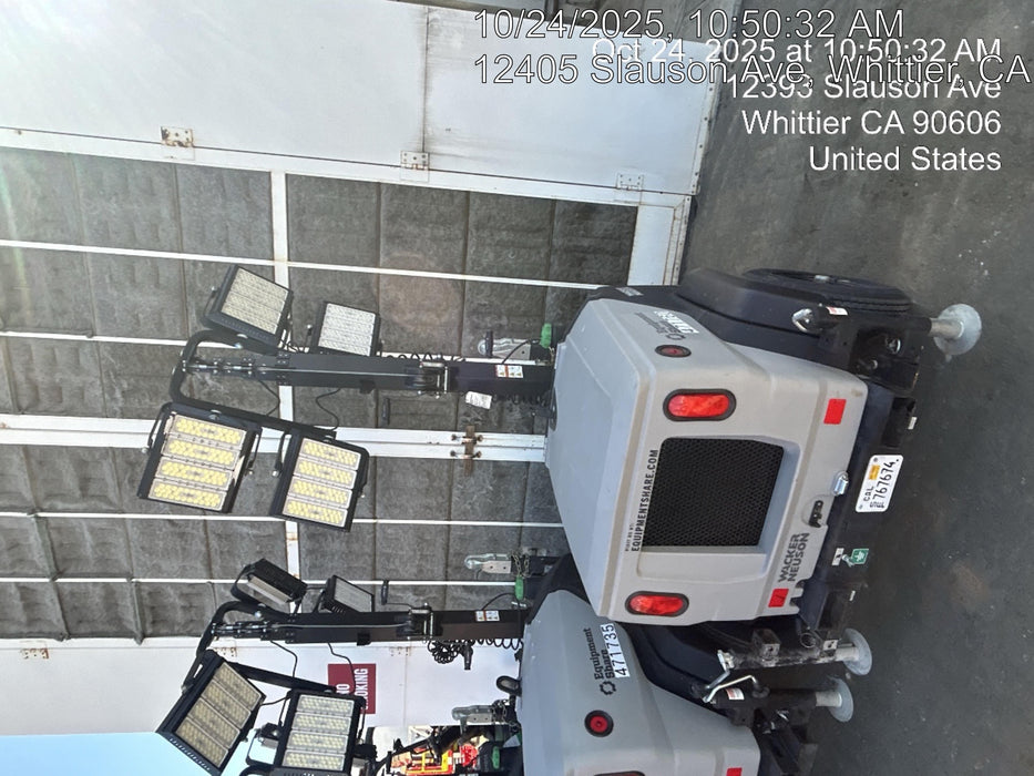 2024 Wacker Neuson LTT4 Diesel, Kohler KDW702, Deep Sea Controller, Auto Start, LED 320W, Bypass Outlet, T3