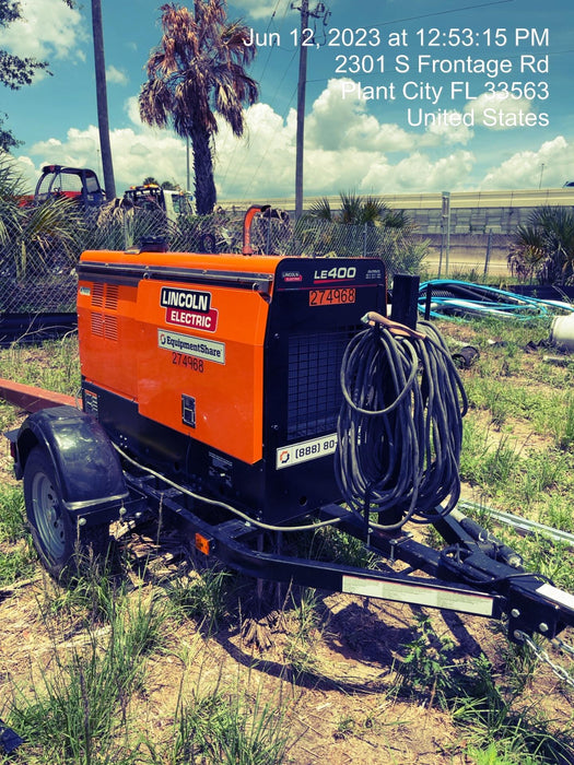 2022 Lincoln Electric LE400 Kubota V1505, Trlr, Cable Rack, Light Kit, ES Decals, T3