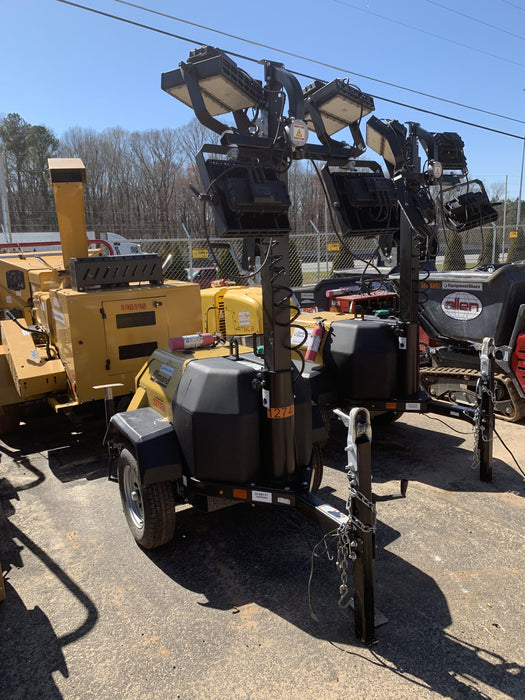 2021 Allmand NLV3GR (4) LED Light Fixture 350W, 23' Vertical Mast, 3kW Prime, Towable, Deep Sea L401, Leveling Jacks, Yanmar T4F 5.8hp