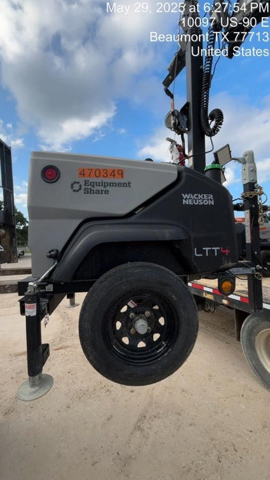 2024 Wacker Neuson LTT4 Diesel, Kohler KDW702, Deep Sea Controller, Auto Start, LED 320W, Bypass Outlet, T3