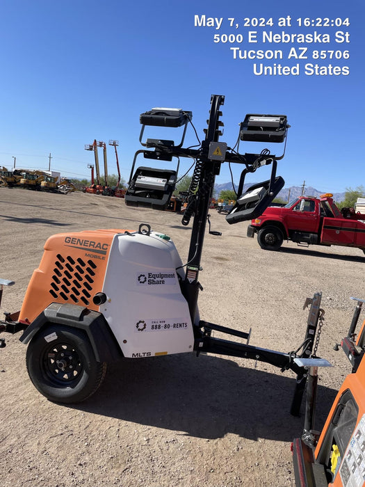 2024 Generac MLT2 Diesel, Flex Switch 120V Input, Powerzone Controller, 
(4) 320W LED Lights, 4kW Generator, 39.9 Gal Fuel Tank, 2" Ball, T3