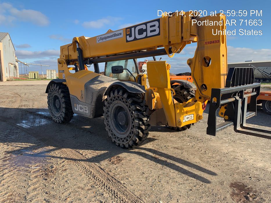 2020 JCB 510-56 Canopy, Solid Tires, Work Lights, Beacon, Aux Hydraulics, Back up Alarm, Lifting Eye, ES Decals