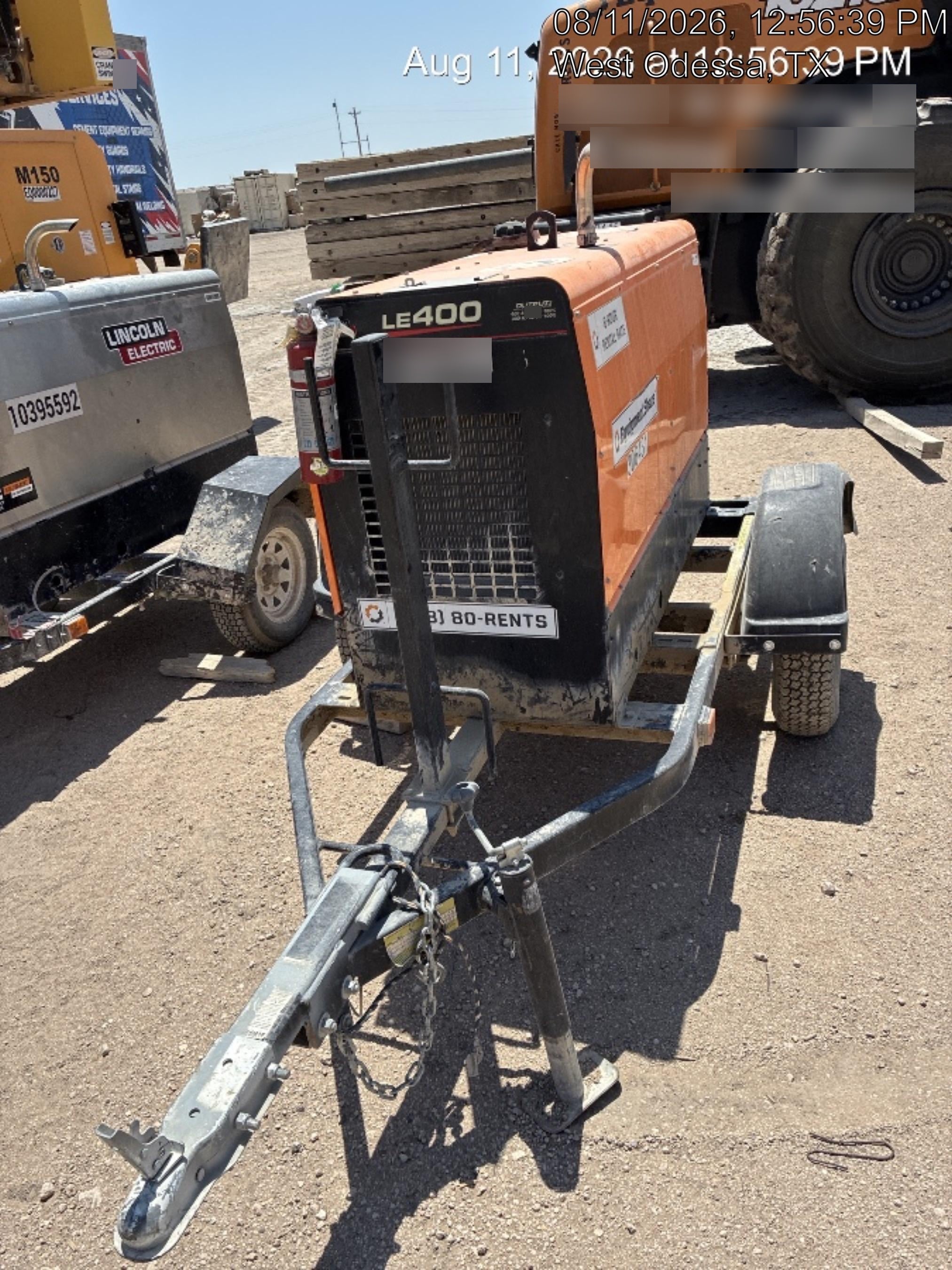 2023 Lincoln Electric LE400 Kubota V1505, Trlr, Cable Rack, Light Kit, ES Decals, T3