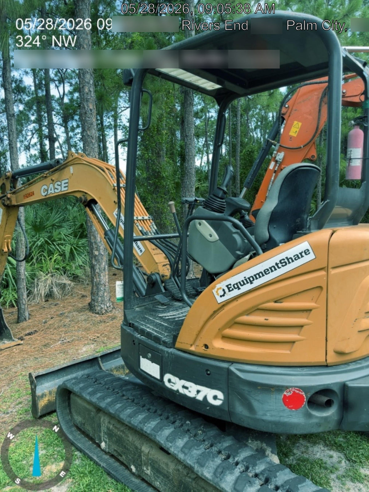 2018 Case CX37C ROPS, LONG ARM, RUBBER TRACKS, AUX HYD