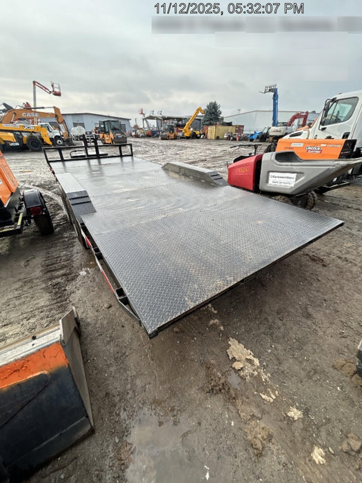 2024 TEXAS PRIDE TRAILERS 21' Lowboy Gravity Tilt Bed 14K Bumper Pull Trailer