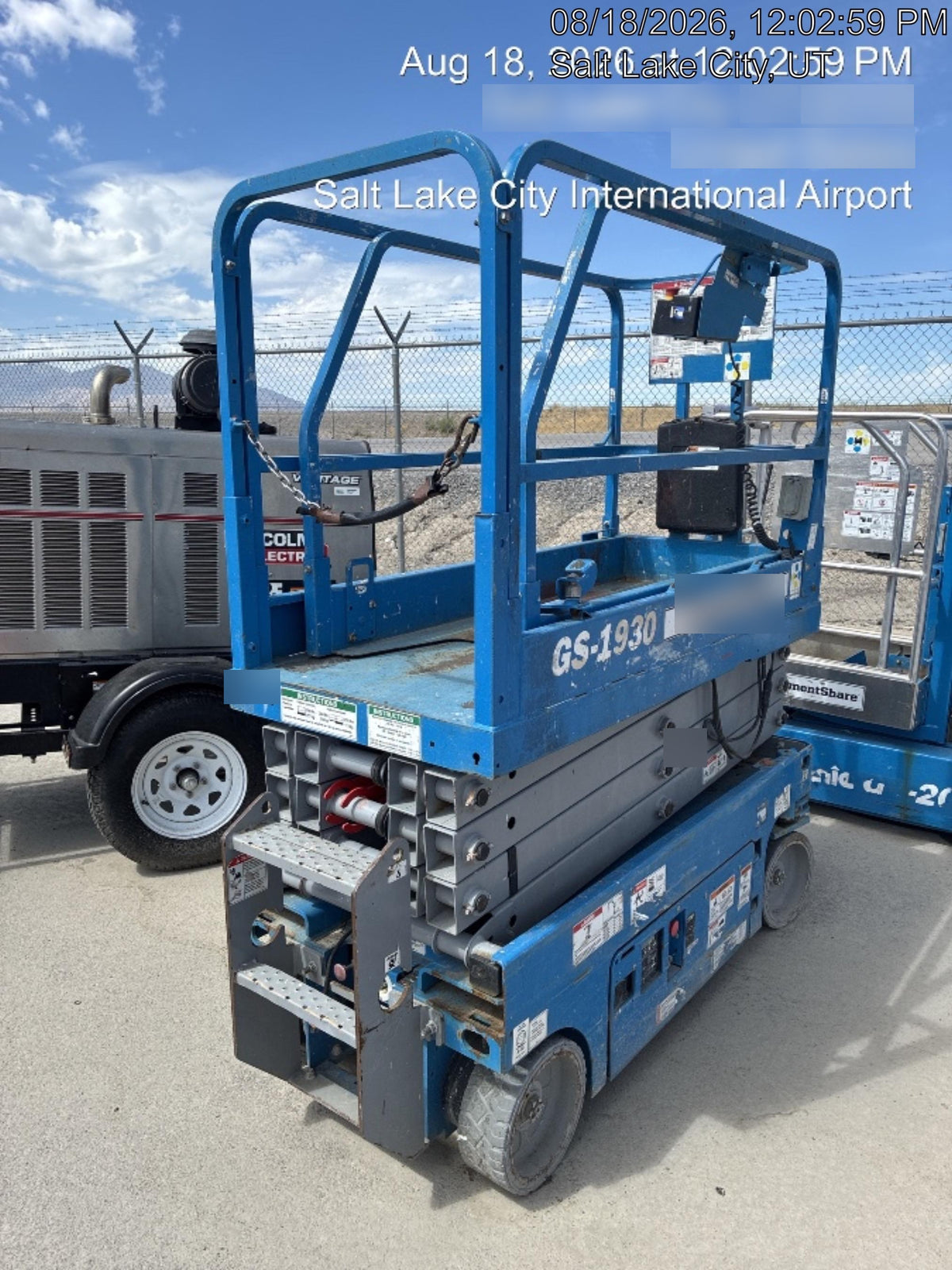 2020 Genie GS-1930 Fixed rails with chain entry gate - Pre A92.20