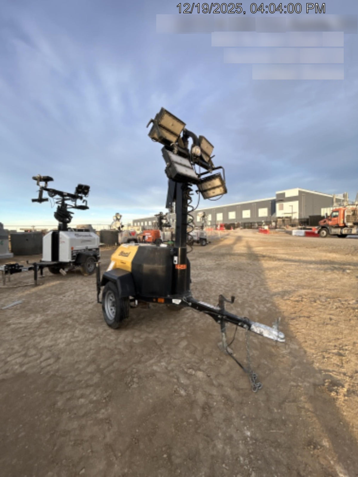 2022 Allmand NLV3GR (4) LED Light Fixture 350W, 23' Vertical Mast, 3kW Prime, Towable, ES Decals, T3