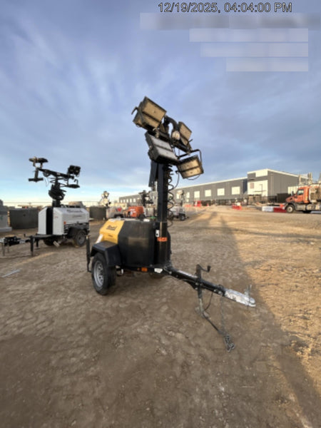 2022 Allmand NLV3GR (4) LED Light Fixture 350W, 23' Vertical Mast, 3kW Prime, Towable, ES Decals, T3
