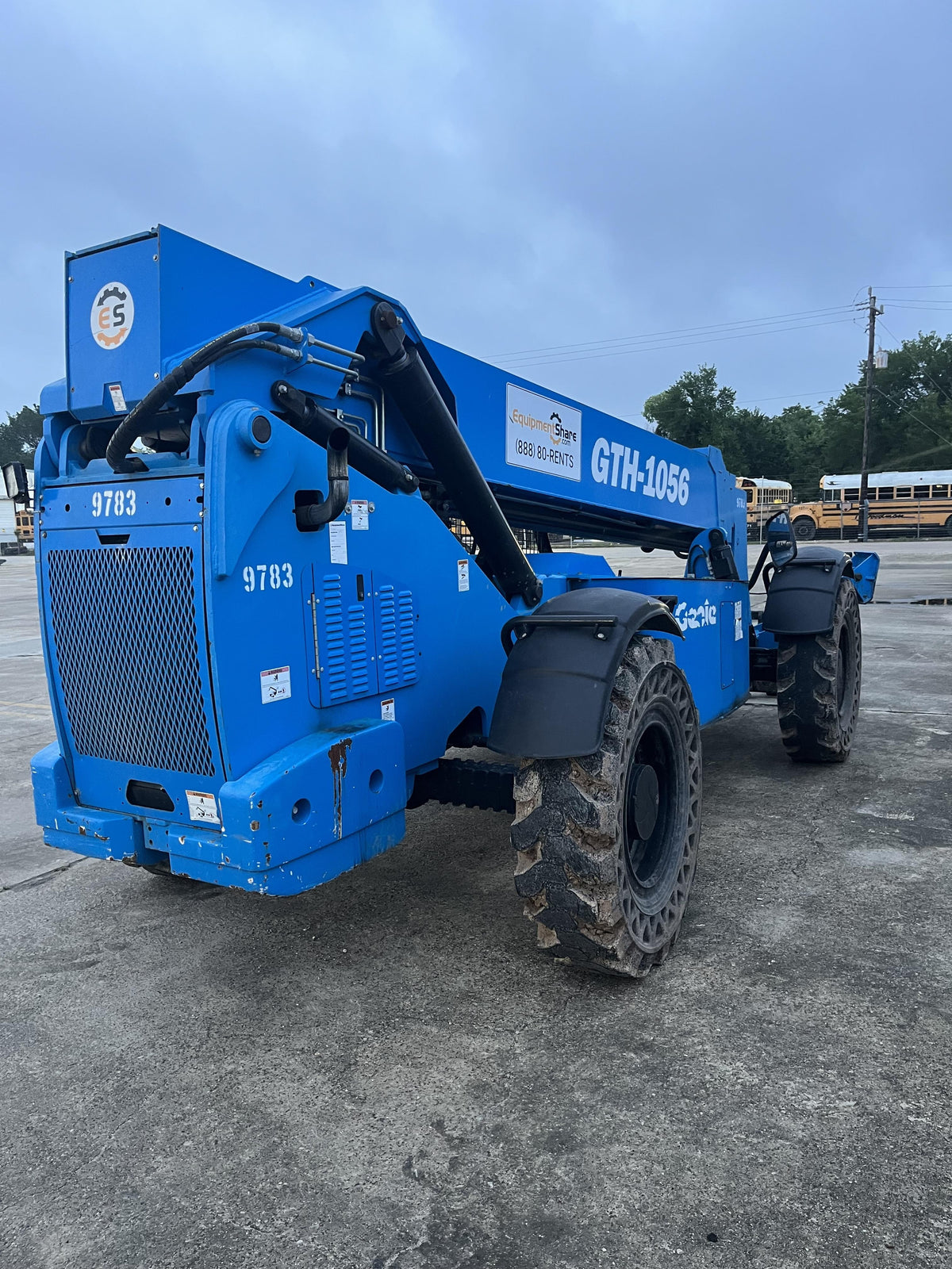 2018 Genie GTH-1056 Genie GTH-1056 w/Open ROPS, Solid Tires, Work Light/Beacon, 60" Carriage and Forks