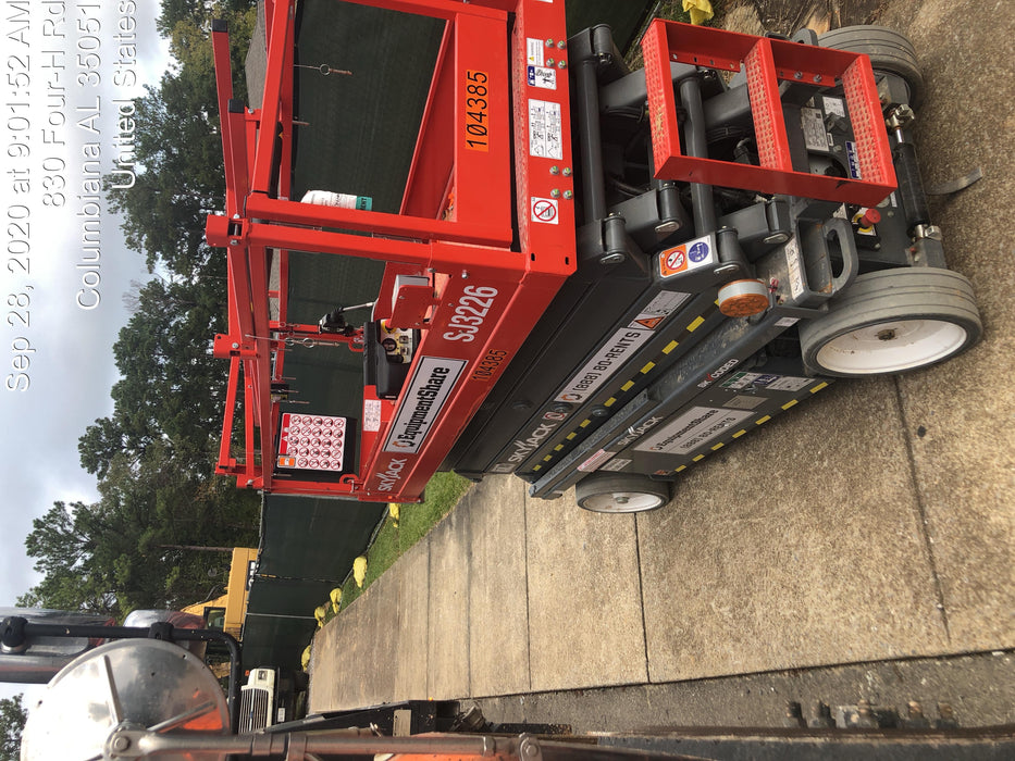 2020 Skyjack SJIII-3226 Solid NM Tires, Half height spring hinged entry gate, Dual Beacons