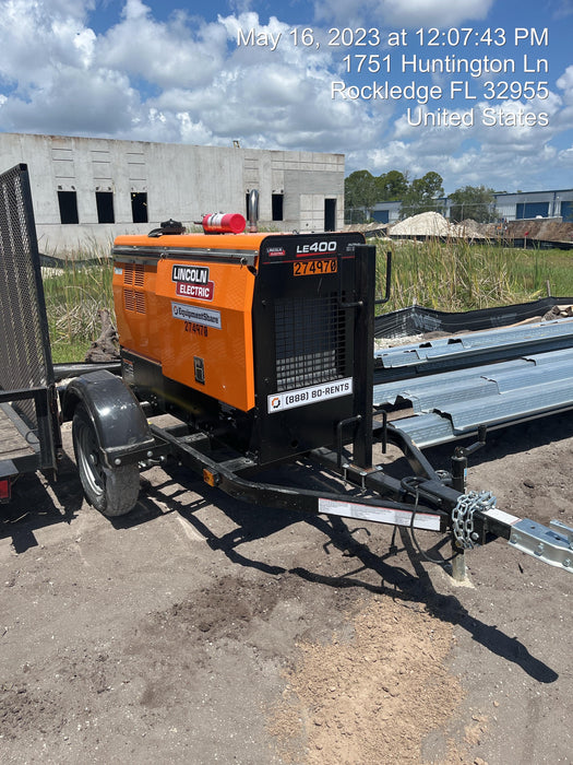 2022 Lincoln Electric LE400 Kubota V1505, Trlr, Cable Rack, Light Kit, ES Decals, T3