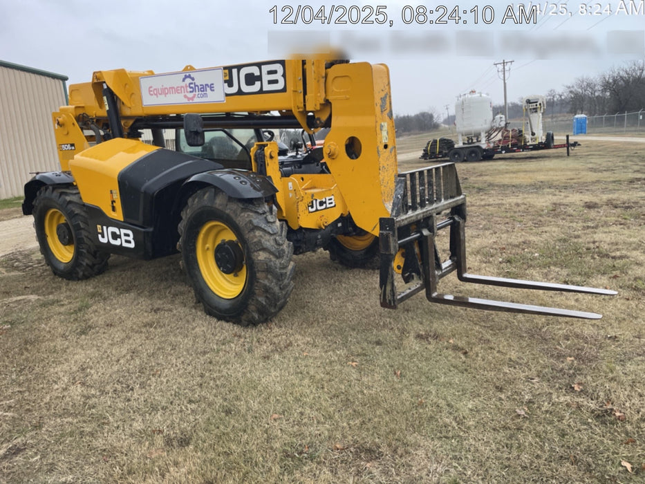 2019 JCB 506-36 Canopy, 74 HP, Foam Filled Tires, STD Worklight, Beacon, Aux Hydraulics, Lifting Eye, Back up Alarm 48" Carriage/48" Forks