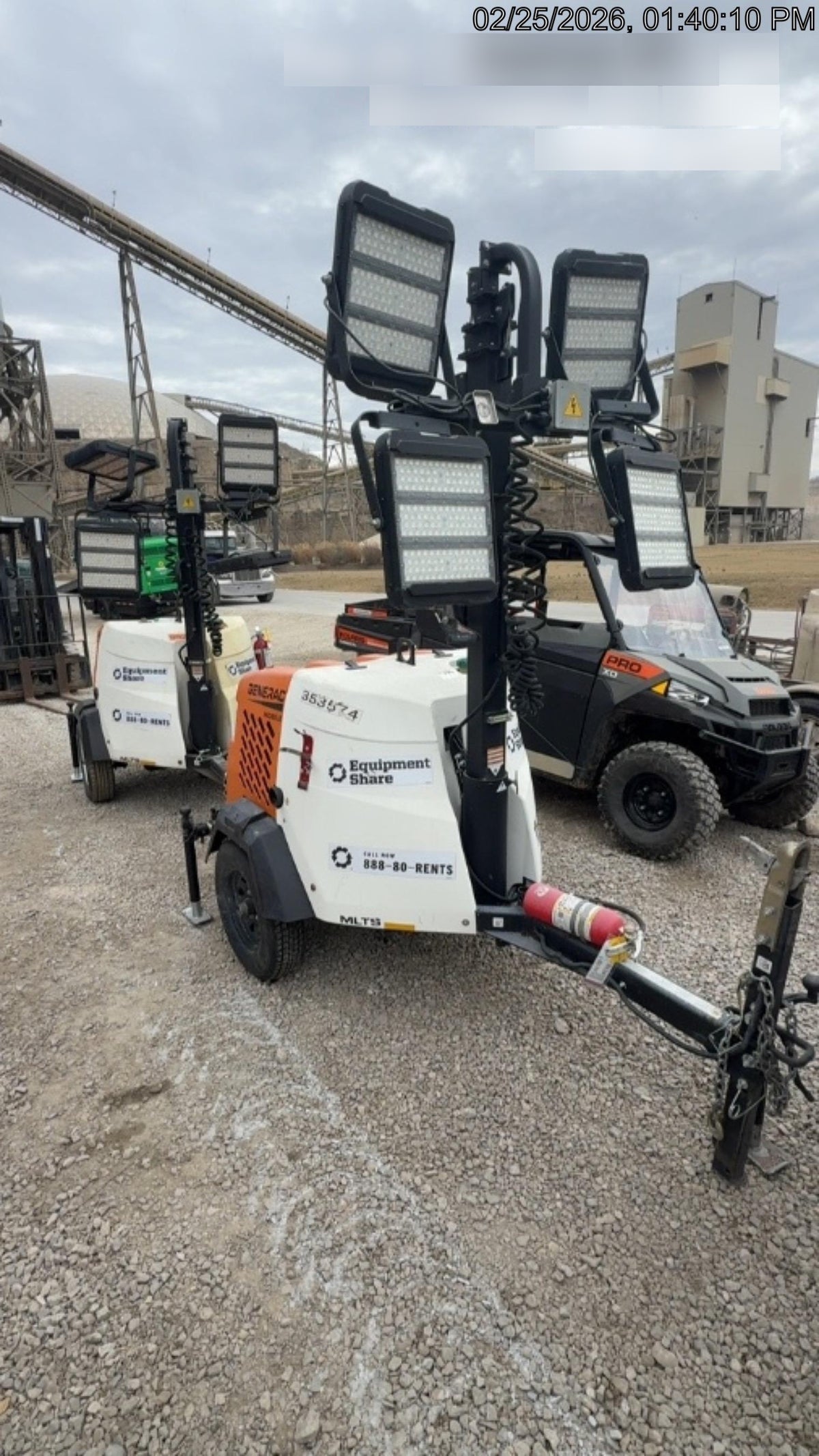 2023 Generac MLT2 Diesel, Flex Switch 120V Input, Powerzone Controller, (4) 320W LED Lights, 4kW Generator, 39.9 Gal Fuel Tank, 2" Ball, T3
