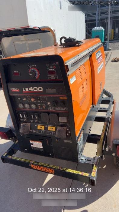 2022 Lincoln Electric LE400 Kubota V1505, Trlr, Cable Rack, Light Kit, ES Decals, T3