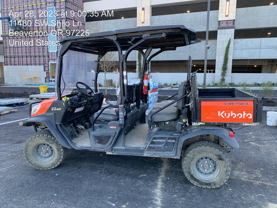 2020 Kubota RTV-X1140W-H Canopy, 4-Seater, Diesel, Windshield Acrylic Clear, Strobe Light, Backup Alarm