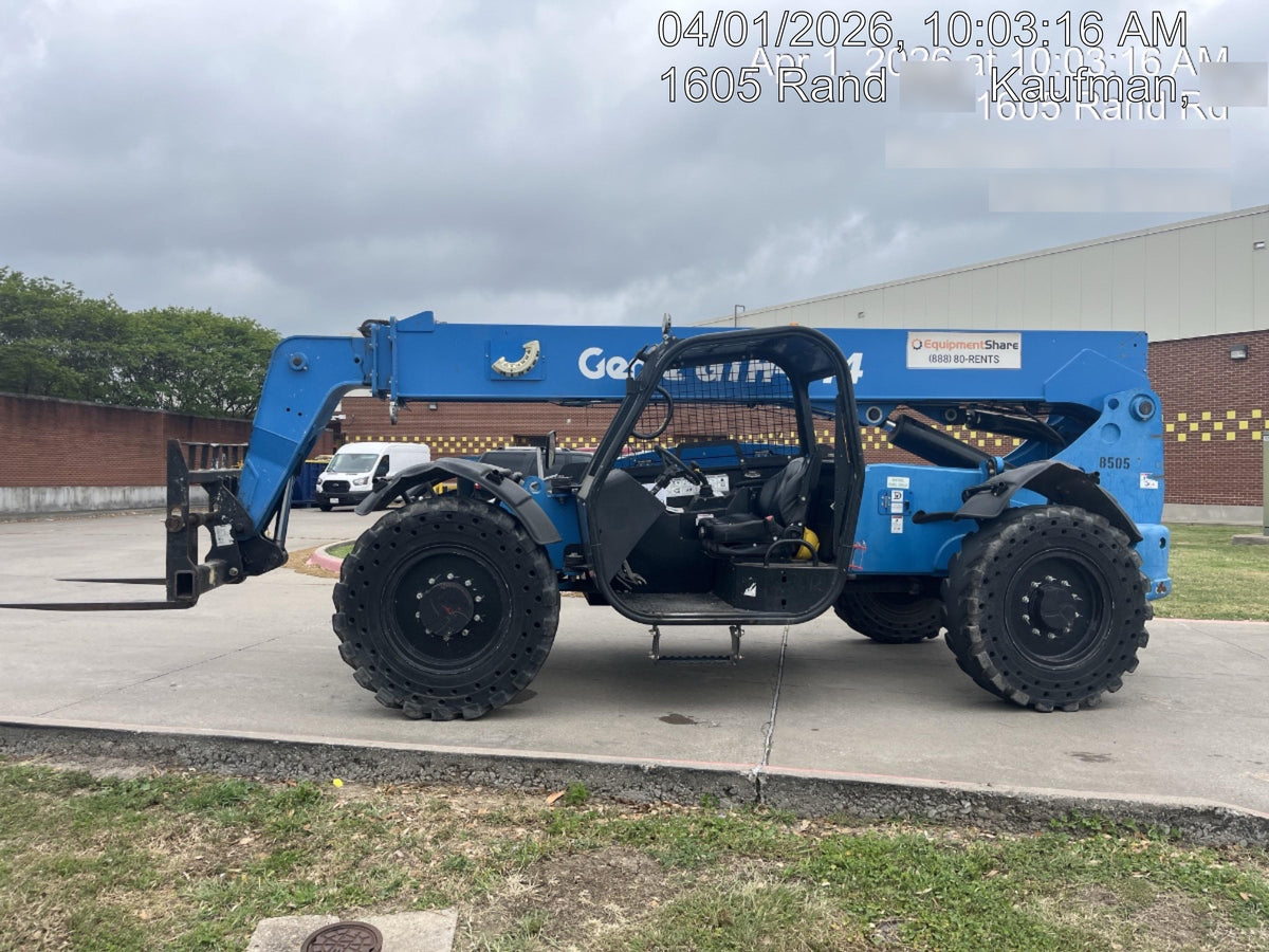 2018 Genie GTH-844 Genie GTH-844D w/Open ROPS, Solid Tires, Work Light/Beacon, 60" Carriage and Forks