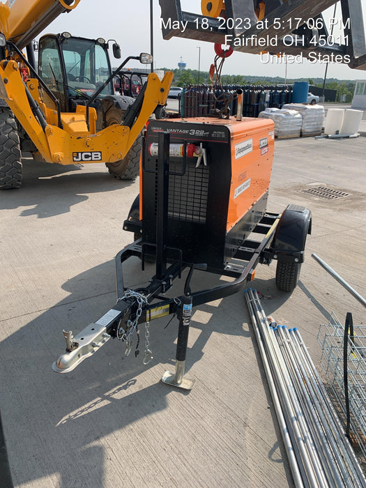 2021 Lincoln Electric Vantage 322 Vantage 322 Ready Pak 3 w/ Decals, ORANGE (includes trailer, cable rack, fender light kit) NO Telematics