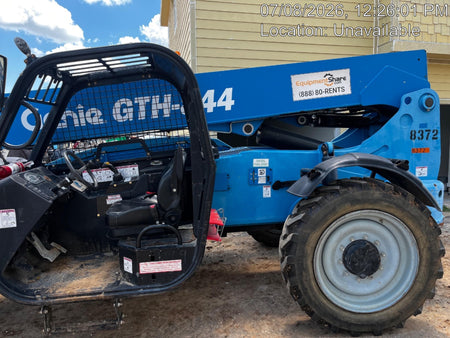 2018 Genie GTH-844 Genie GTH-844D w/Open ROPS, FF Tires, Work Light/Beacon, 60" Carriage and Forks