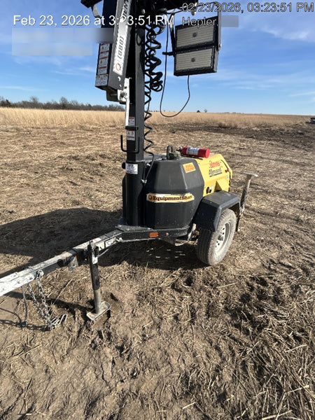 2022 Allmand NLV3GR (4) LED Light Fixture 350W, 23' Vertical Mast, 3kW Prime, Towable, Deep Sea L401, Leveling Jacks, Yanmar T4F 5.8hp