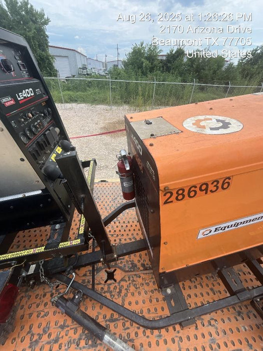 2022 Lincoln Electric LE400 Kubota V1505, Trlr, Cable Rack, Light Kit, ES Decals, T3