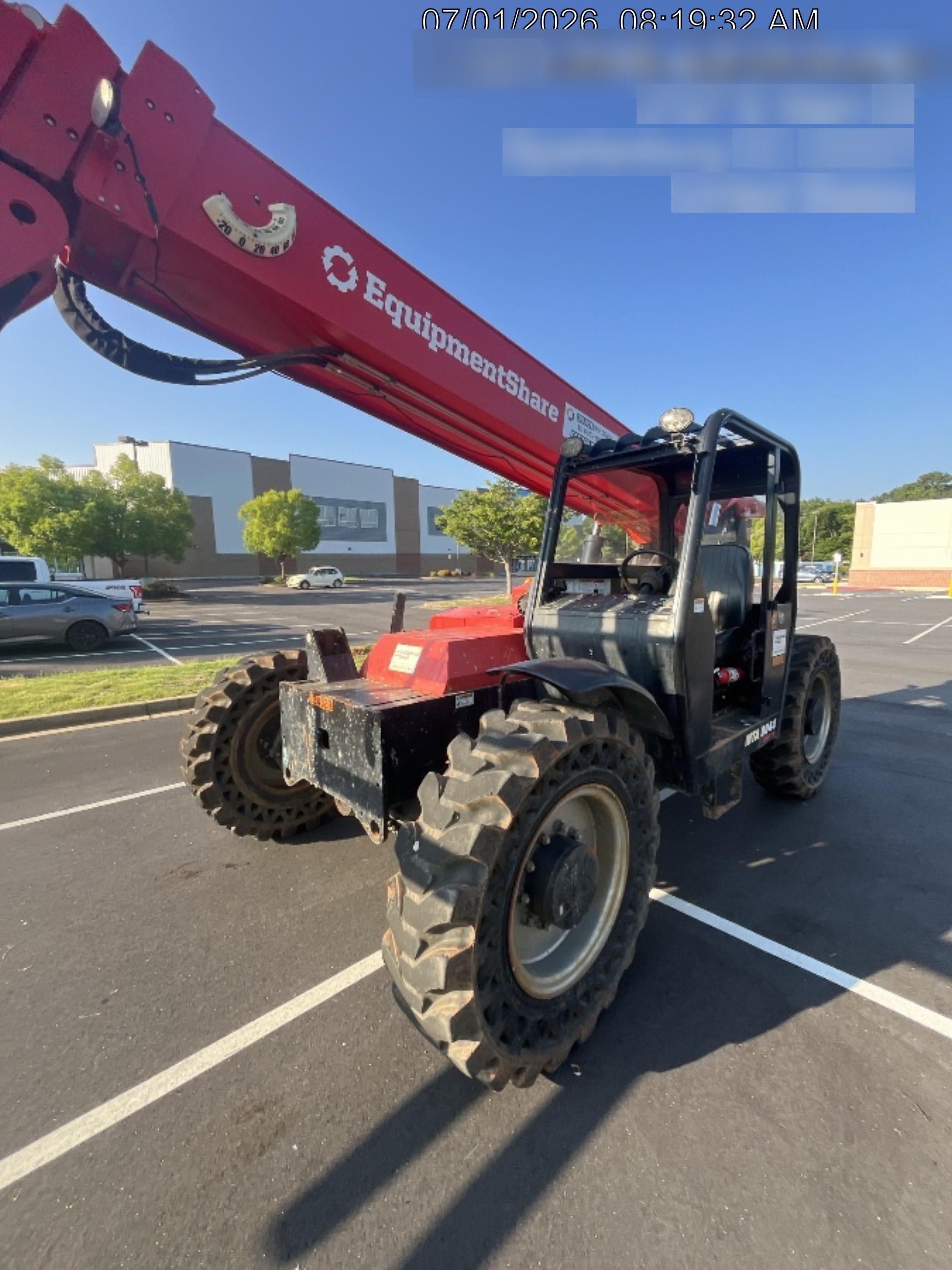 2019 Manitou MTA8044 74hp T4F, Open ROPS, Cab and Boom LED work lights, Auxiliary Hydraulics, Solid Tires, Amber strobe, Lift Hook 66" Carriage, 60" Forks