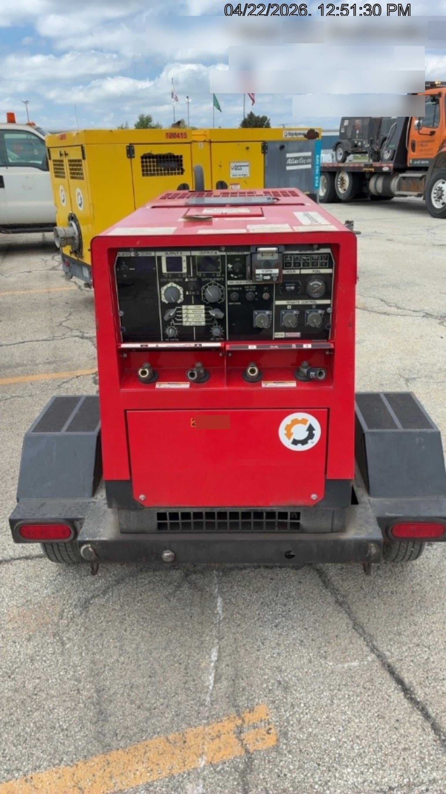 2023 Shindaiwa DGW400MDL Kubota D902 Engine, 23 HP, Dual Op Welder, Wire, Arc, Droop Stick, Tig, and CC Stick Functionality, Simulphase, 3 Phase and 1 Phase Gen Output, Single Axle NB Trlr, Slr Trckl Chrg 12V 12W, Fire Ext