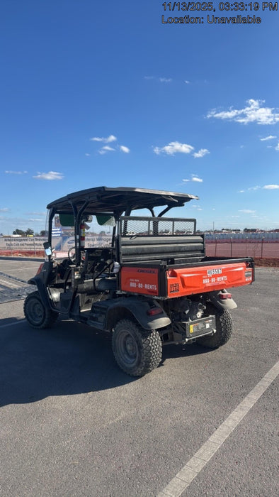 2022 Kubota RTV-X1140W-H Plastic Canopy, Windshield Acrylic Clear, LED Strobe Light, Wire Harness Kit, Back up Alarm