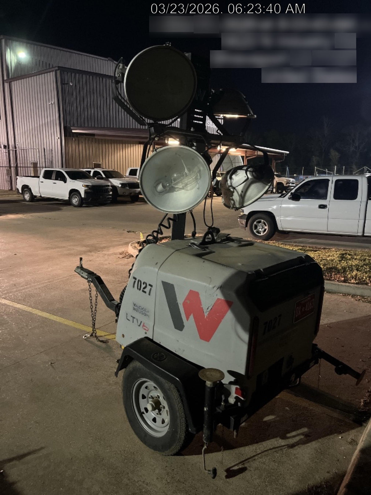 Wacker Neuson LTV6K-MH Wacker Neuson LTV6K Light Tower w/Kubota Engine