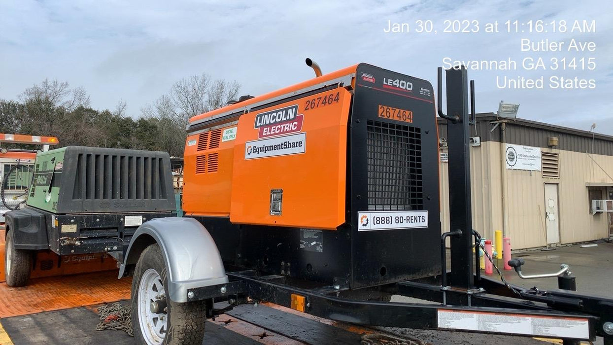 2022 Lincoln Electric LE400 Kubota V1505, Trlr, Cable Rack, Light Kit, ES Decals, T3