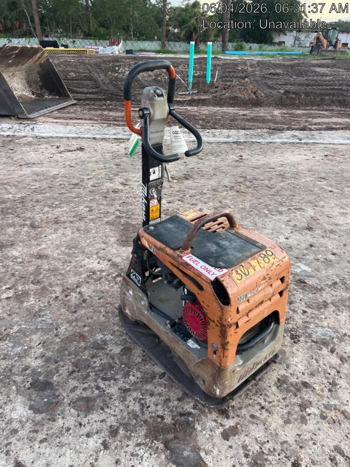 2023 Multiquip MVH158 Honda GX200, 17" Plate, Gas