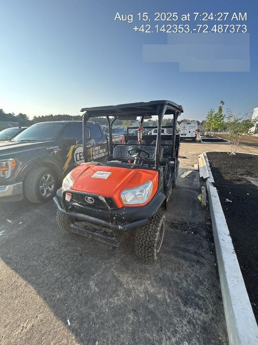 Kubota RTV-X1140W-H 4WD utility cart -LED strobe -Windshield tempered glass -Plastic canopy -Wire harness kit -Backup alarm