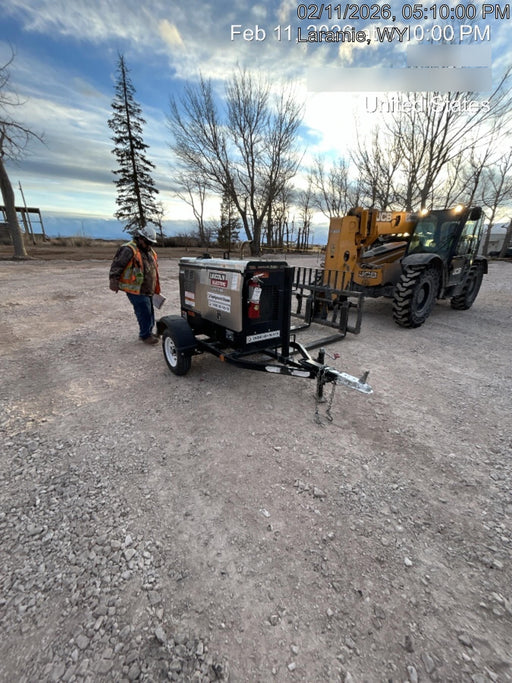 2019 Lincoln Electric Vantage 322 Welder Ready-Pak 3, Two wheel trailer, Fender and Light kit, Cable Rack