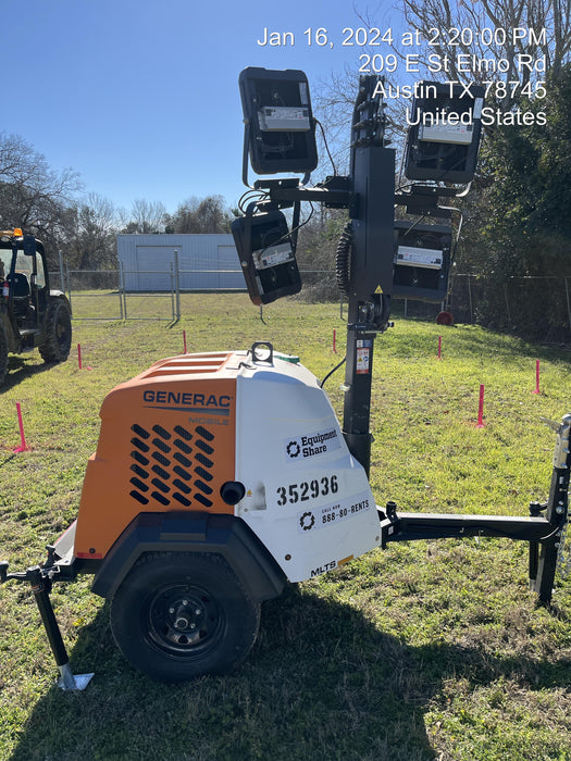 2023 Generac MLT2 Diesel, Flex Switch 120V Input, Powerzone Controller, (4) 320W LED Lights, 4kW Generator, 39.9 Gal Fuel Tank, 2" Ball, T3