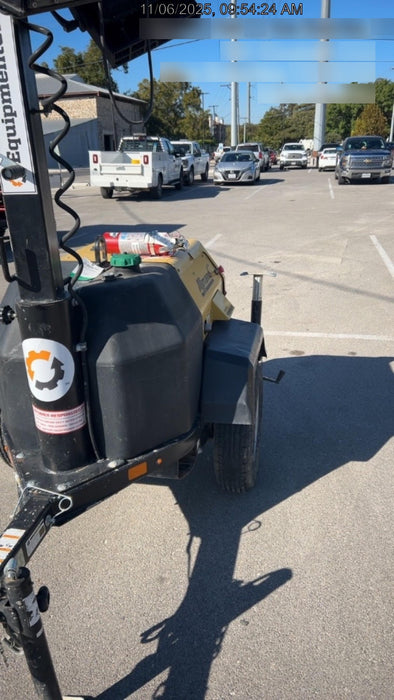 2022 Allmand NLV3GR (4) LED Light Fixture 350W, 23' Vertical Mast, 3kW Prime, Towable, ES Decals, T3