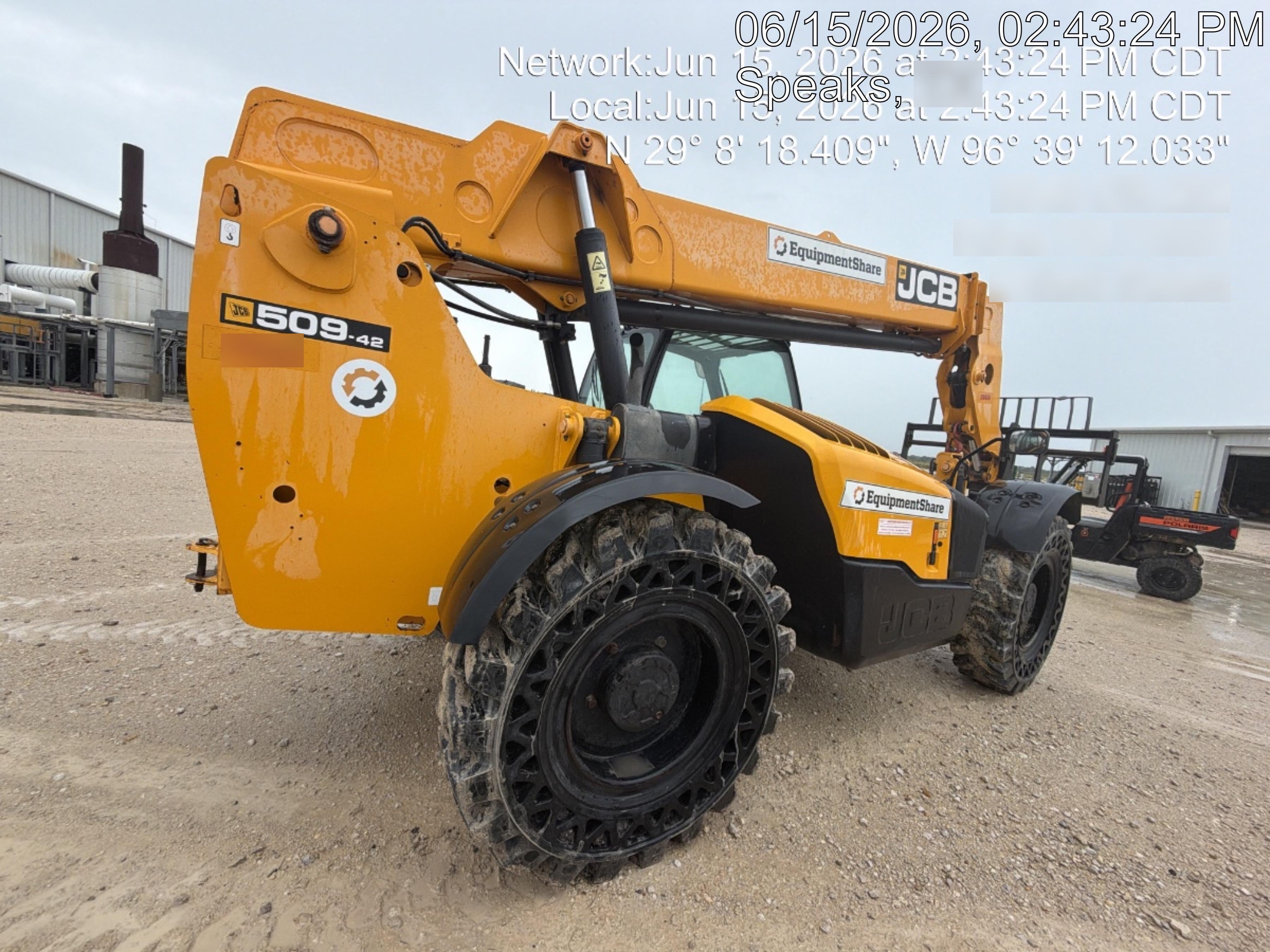 2020 JCB 509-42 Cab/Heat/Air, Solid Tires, Work Lights, Beacon, Aux Hydraulics, Back up Alarm, Lifting Eye, ES Decals