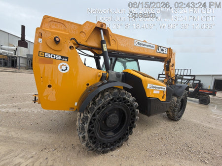 2020 JCB 509-42 Cab/Heat/Air, Solid Tires, Work Lights, Beacon, Aux Hydraulics, Back up Alarm, Lifting Eye, ES Decals