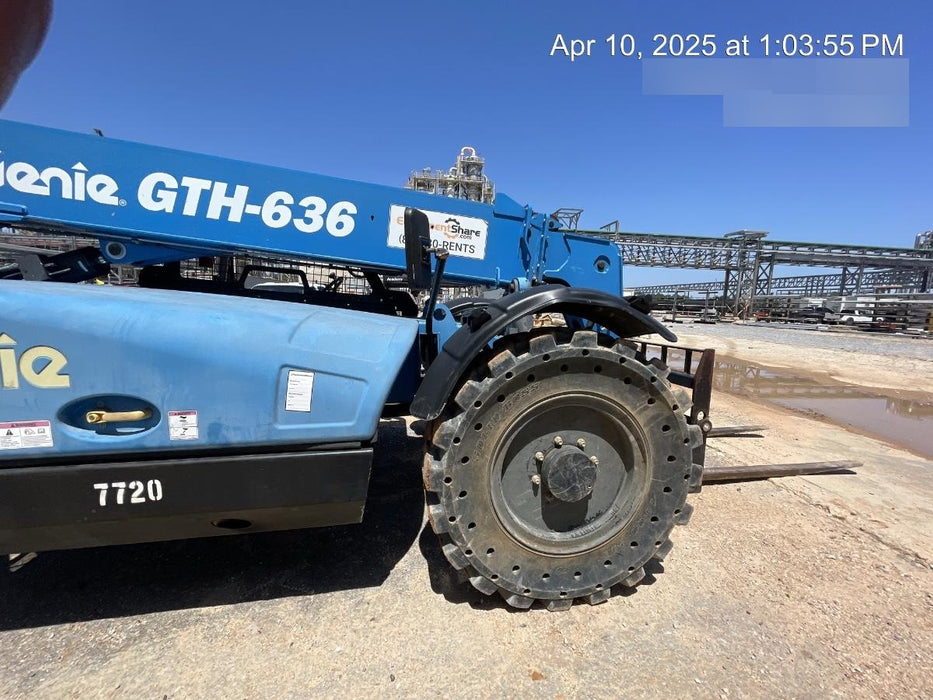 2018 Genie GTH-636 Genie GTH-636 w/Open ROPS, Solid Tires, Work Light/Beacon, 48" Carriage and Forks