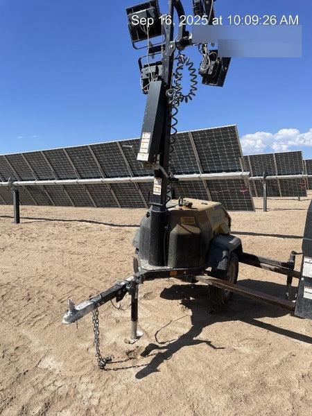 2022 Allmand NLV3GR (4) LED Light Fixture 350W, 23' Vertical Mast, 3kW Prime, Towable, Deep Sea L401, Leveling Jacks, Yanmar T4F 5.8hp