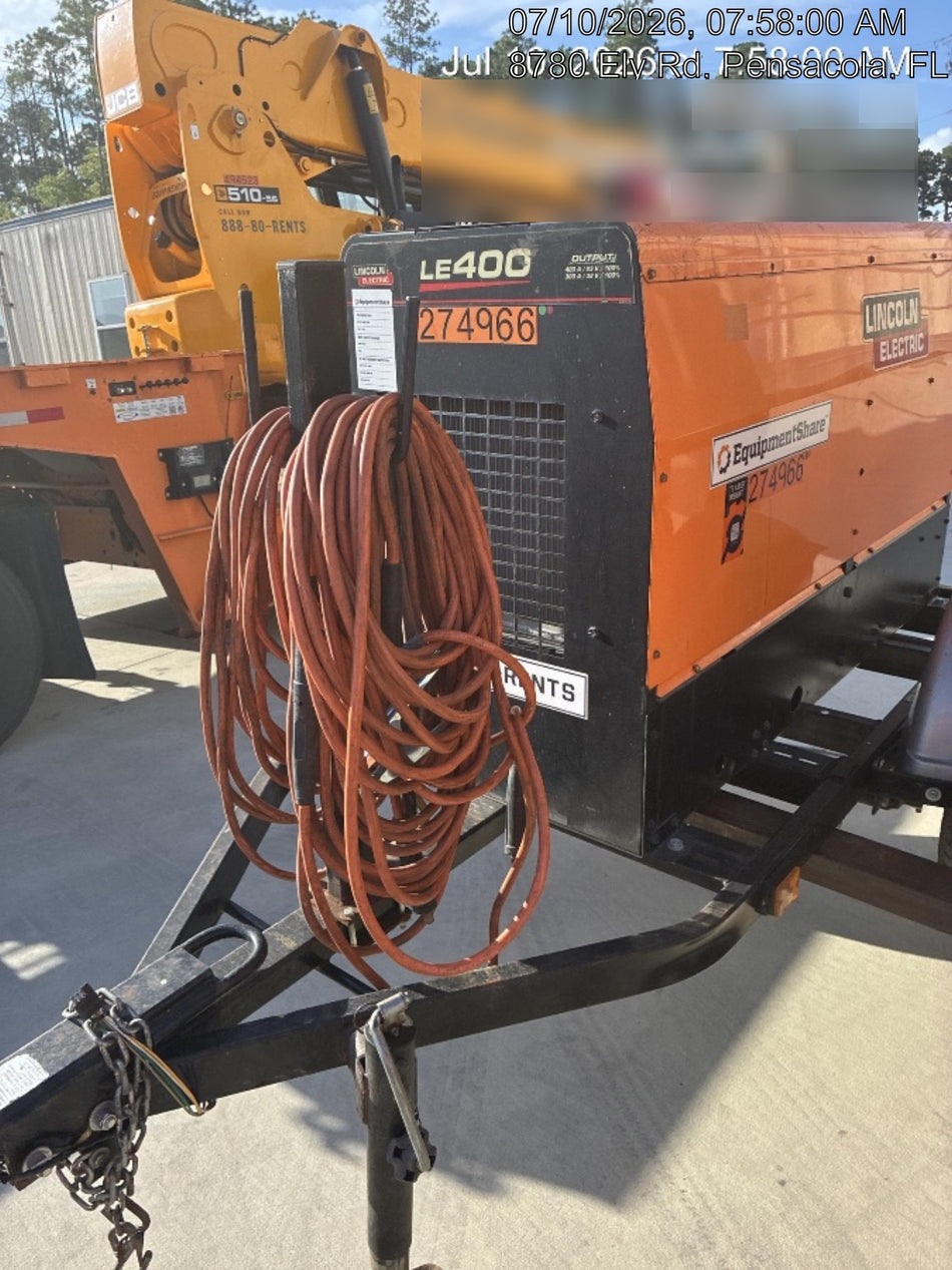 2022 Lincoln Electric LE400 Kubota V1505, Trlr, Cable Rack, Light Kit, ES Decals, T3